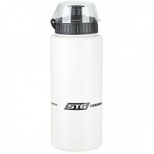 Велофляга STG  DC-BT-54 600мл с защитной крышкой белая/черная